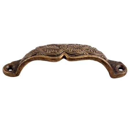 Floral D Pull Iron Handle